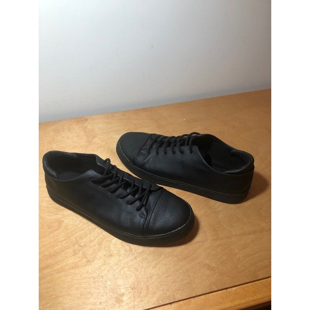 Men’s ASOS Black Faux Leather Sneakers Size 8